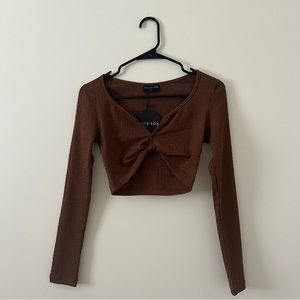 White Fox Boutique Twist Front Long Sleeve